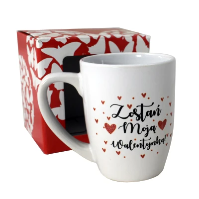 KUBEK DO KAWY HERBATY 300ML WALENTYNKOWY NAPIS