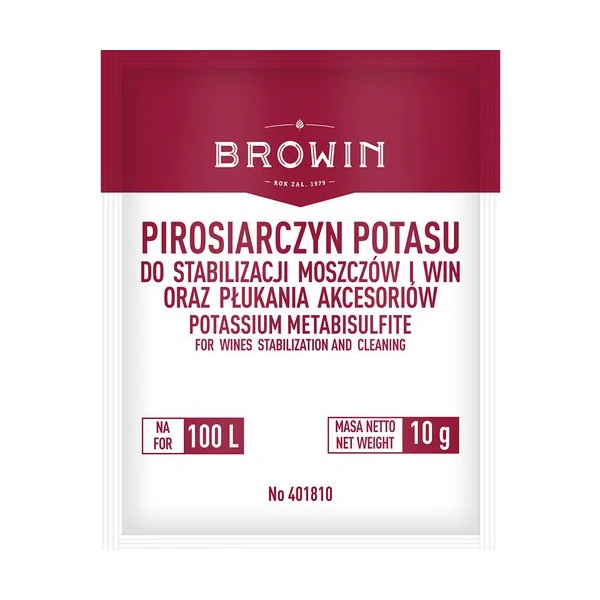 Pirosiarczyn potasu BROWIN 10 g