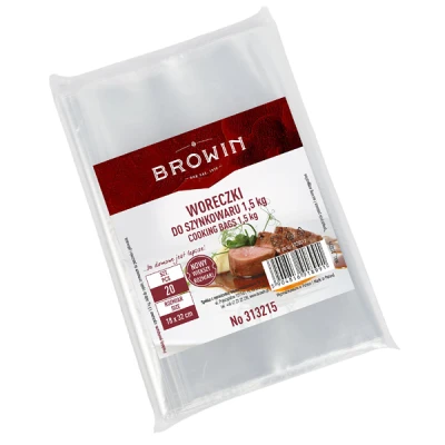 WORKI WORECZKI FOLIOWE DO SZYNKOWARU BROWIN 1,5 kg - 20 szt.