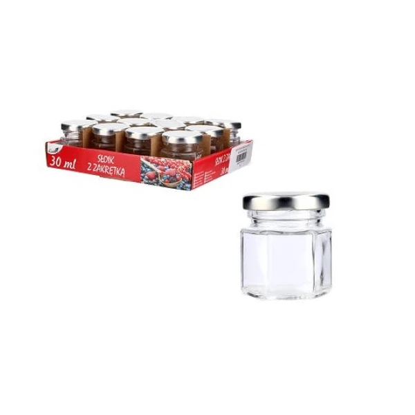 Słoik sześciokątny 30 ml z zakrętką