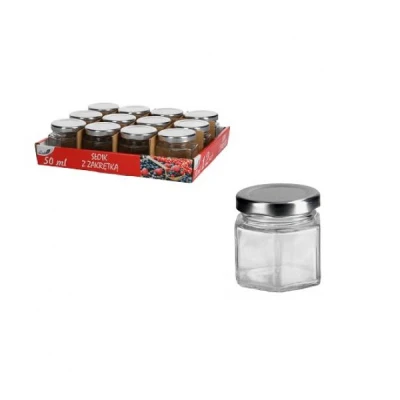 Słoik szklany Chomik 50 ml sześciokątny