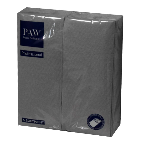 Serwetki PAW Softpoint Unicolor szare 32 x 38 cm