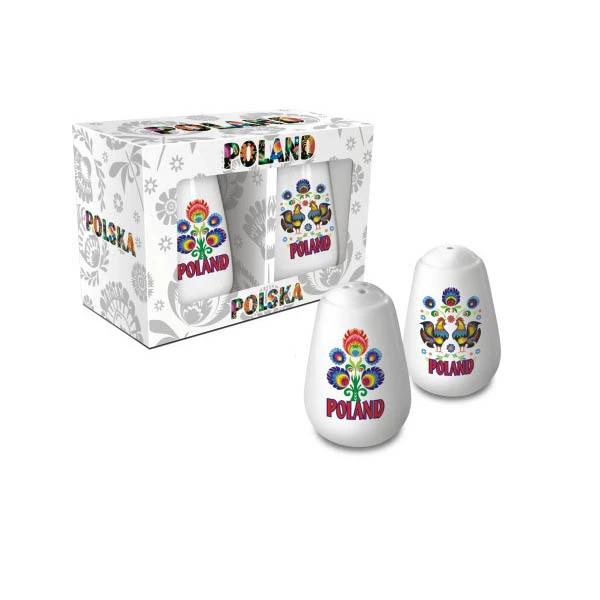 BG-ZESTAW SÓL + PIEPRZ FOLK *KWIAT/KOGUT*