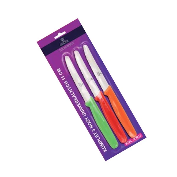 GER-*NEON* KPL. 3 NOŻY ZĄBKOWANYCH 11CM
