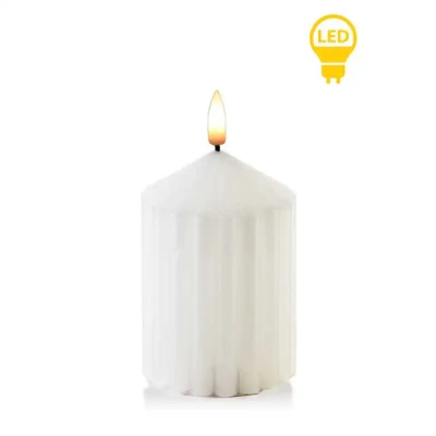 ŚWIECA LED IMITACJA PŁOMIENIA BATERIE CYLINDRYCZNA 7X14 CM DEKORACYJNA