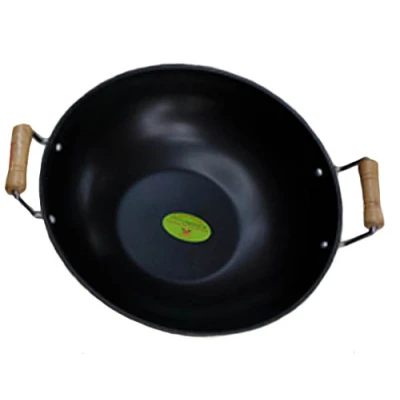 SALIX - WOK STALOWY CARBON Z UCHWYTAMI 30CM