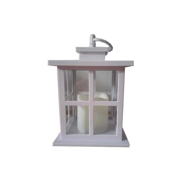 TOM-LATARNIA LED 12*12*18CM LRN02B  BIAŁA