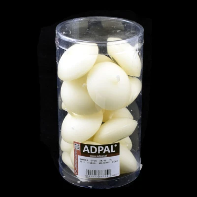 Świeca dysk ADPAL 3 × 4,5 cm matowy ecru