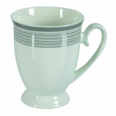 KUBEK PORCELANOWY DIANA 300ML PLATYNA NA STOPCE NA PREZENT