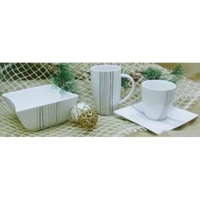 Kubek porcelanowy DUO Cera. Silver Line