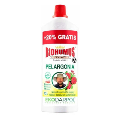 Nawóz do pelargonii Ekodarpol Biohumus Extra 1,2 l