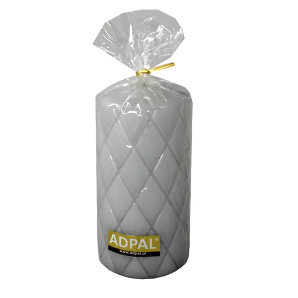 Świeca pieńkowa ADPAL 15 x 7 cm lakier jasny popiel