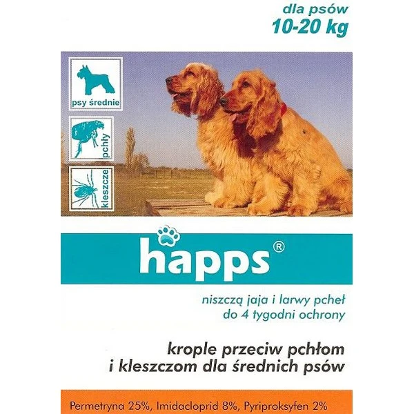 Preparat przeciw pchłom i kleszczom BROS HAPPS Herbal dla psów 10-20 kg