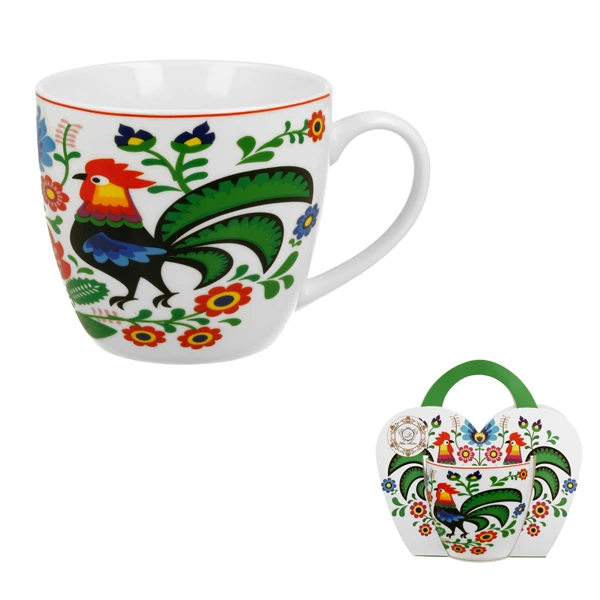 DUO-KUBEK 460ML *KOGUTY FOLK*