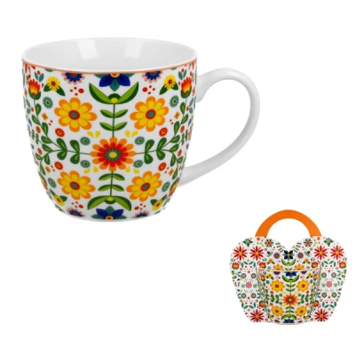 Kubek porcelanowy Duo Etno Merida 460 ml