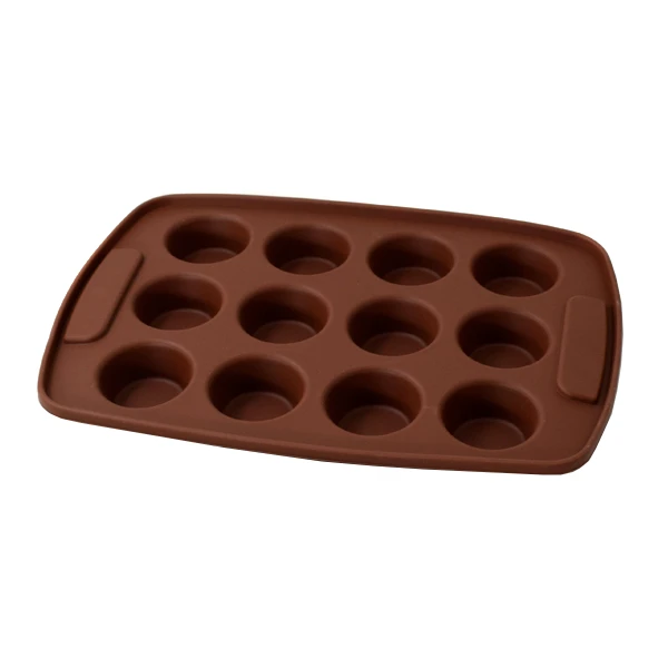 FORMA SILIKONOWA DO PIECZENIA BABECZEK MUFFINEK 12 WGŁĘBIEŃ ERGONOMICZNA