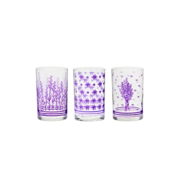 KR-KOMPLET 6 SZKLANEK 250ML *LAVENDER*  1942-0250