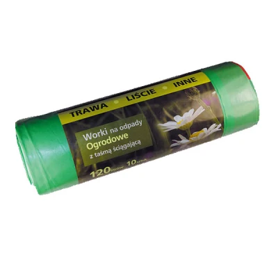 Worki na śmieci LUX 120 l LDPE z taśmą
