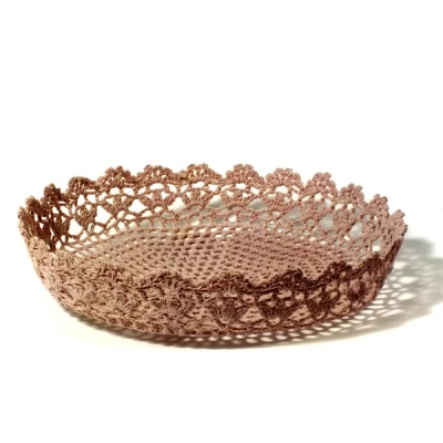 Koszyk MON 517 różowy okrągły 30 × H5,5 cm