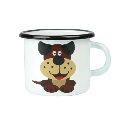 RYB-KUBEK EMALIOWANY ZDOBIONY 9CM 0,5L PIESEK 0104