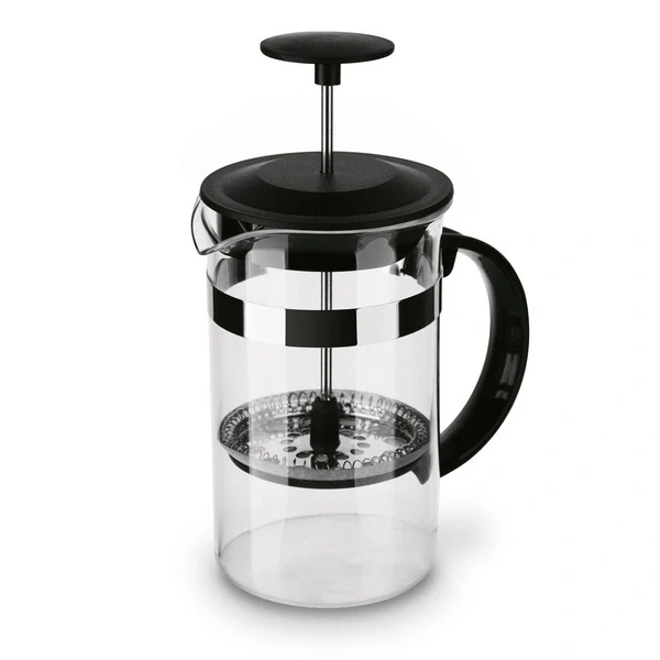 ZAPARZACZ TŁOKOWY FRENCH PRESS DZBANEK DO KAWY 0,35L CZARNY SZKLANY