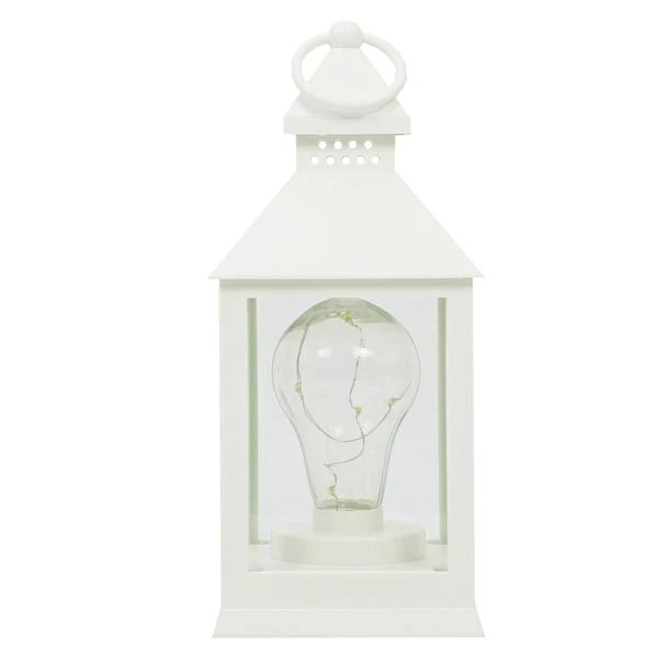 TOM-LATARNIA LED 10*10*24CM LRN03B  BIAŁA