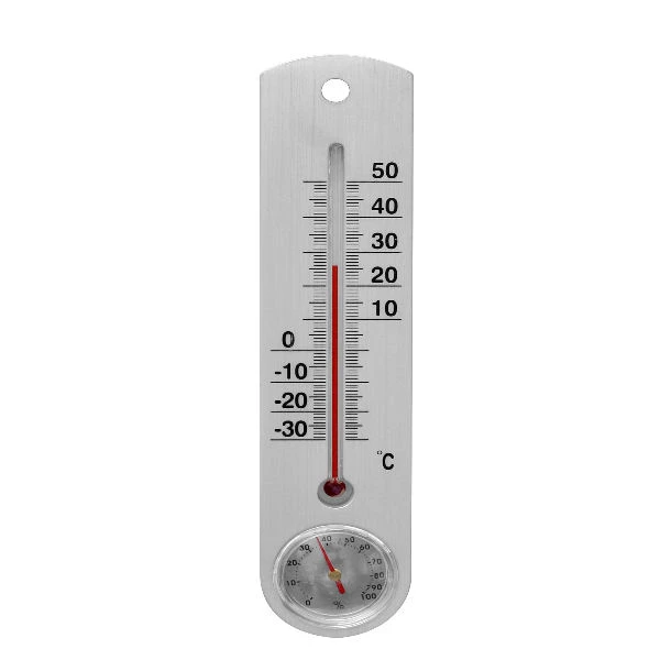 TERMOMETR WEWNĘTRZNY BIMETALICZNY BIAŁY HIGROMETR ZAKRES -30 DO +50°C