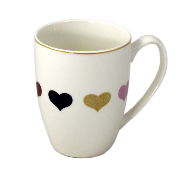 Kubek porcelanowy DUO Classic 4 serca 0,36 l