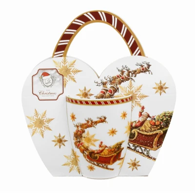 DUO-KUBEK W KOSZYCZKU  *SANTA ON SLEIGH*