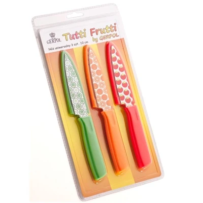 GER-*TUTTI FRUTTI* KPL. 3 NOŻY DO OBIERANIA 10CM