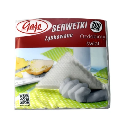 Serwetka gastronomiczna biała 15 × 15 cm