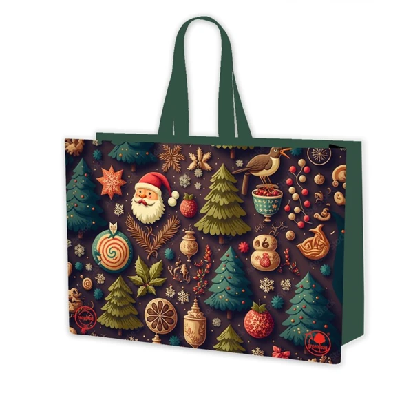 Torba polipropylenowa tkana Gam Świąteczny Patchwork 55 × 40 × 30 cm