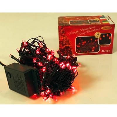 Lampki CHOINKOWE 100 LED CZERWONE CL-104