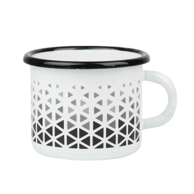 RYB-KUBEK EMALIOWANY ZDOBIONY 12CM 1L GEOMETRIA 0107