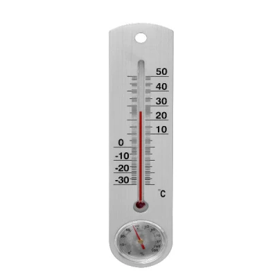 TERMOMETR WEWNĘTRZNY BIMETALICZNY BIAŁY HIGROMETR ZAKRES -30 DO +50°C