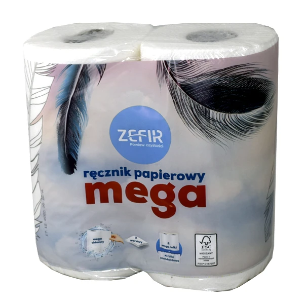 Ręczniki papierowe Zefir Mega 20 mb 2-warstwowe