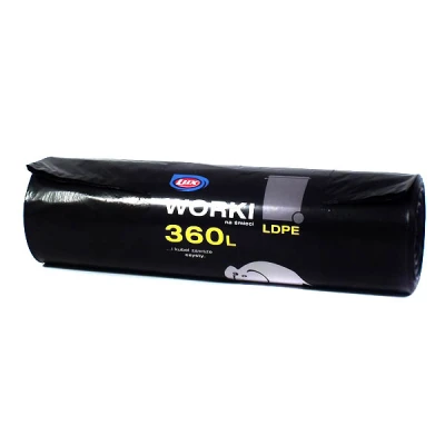 Worki na śmieci LUX 360 l LDPE z taśmą 10 sztuk