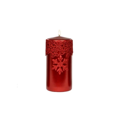 ADPAL-ŚWIECA PIEŃKOWA 150/70 GLITTER STAR METALIK CZERWONA