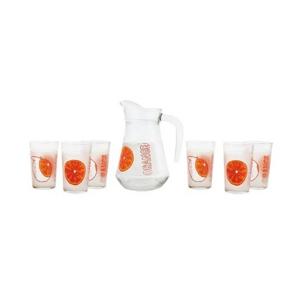 CZ-KPL. 7CZ. SZKLANEK+DZBANEK ORANGE