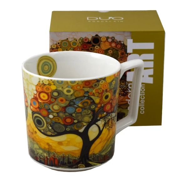 Kubek porcelanowy Duo Modern - Tree 0,45 l