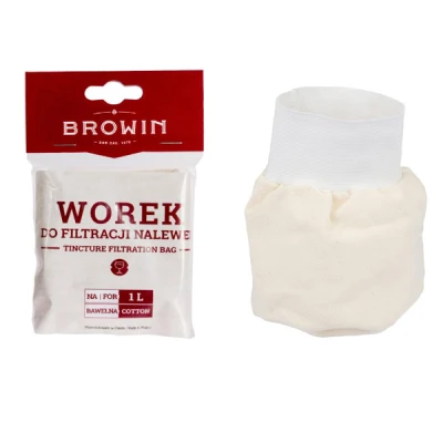 WOREK DO FILTRACJI NALEWEK I WINA Z GUMKĄ POJEMNIK FILTRACYJNY BROWIN 1,2L