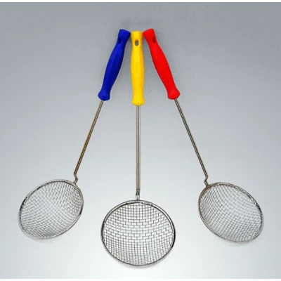 ŁYŻKA CEDZAKOWA SZUMÓWKA STAL CHROMOWANA SITO 15CM