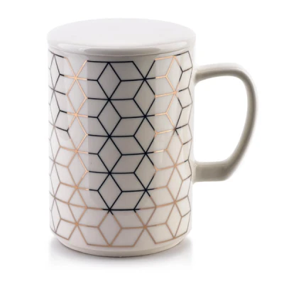 Kubek porcelanowy Affek Design Chic Geo 460 ml