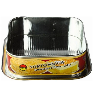 TORTOWNICA FORMA DO PIECZENIA BLACHA DO CIASTA 24x24cm metalowa