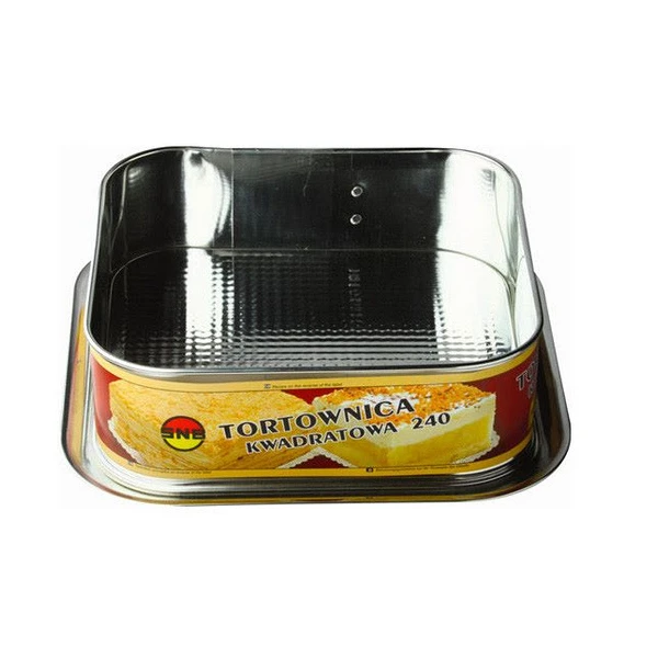 TORTOWNICA FORMA DO PIECZENIA BLACHA DO CIASTA 24x24cm metalowa