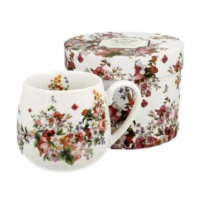 DUO-KUBEK BARYŁKA 430ML *VINTAGE FLOWERS*