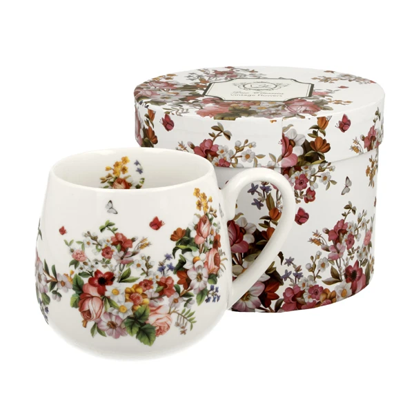DUO-KUBEK BARYŁKA 430ML *VINTAGE FLOWERS*
