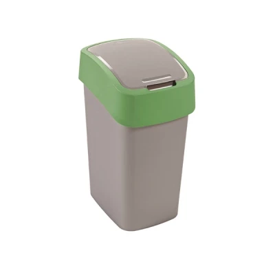 Kosz na śmieci Curver Flip Bin 10 l zielona pokrywa