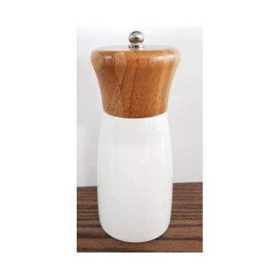 MMG-MŁYNEK DREWNIANY BIAŁY CERAMICZNY 15CM  37317