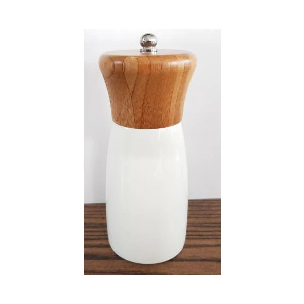 MMG-MŁYNEK DREWNIANY BIAŁY CERAMICZNY 15CM  37317